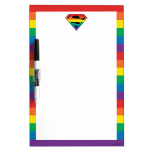Superman Rainbow Logo Dry Erase Board