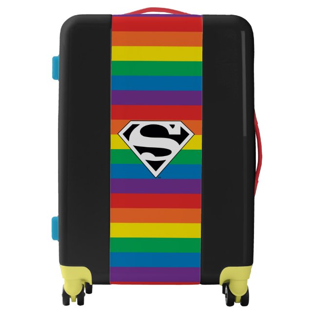 Superman Rainbow Logo Luggage (Front)