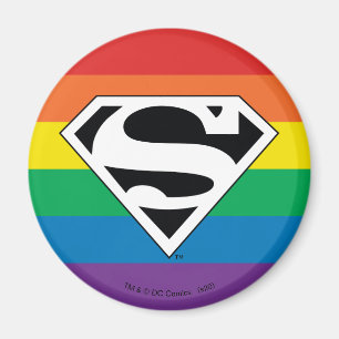Superman Rainbow Logo Magnet