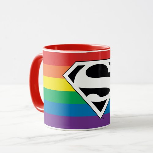 Superman Rainbow Logo Mug