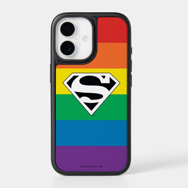 Superman Rainbow Logo Otterbox iPhone Case (Back)