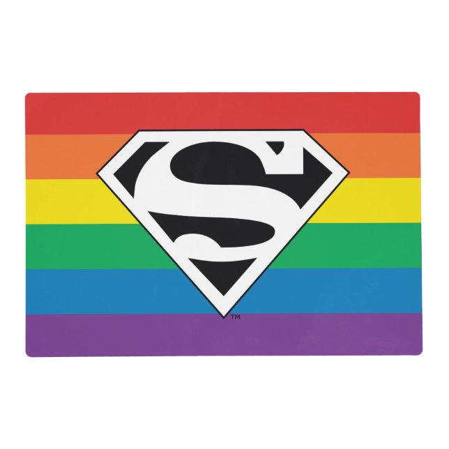 Superman Rainbow Logo Placemat (Front)