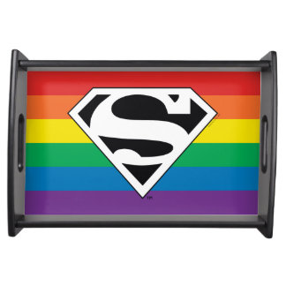 Superman Rainbow Logo Serving Tray