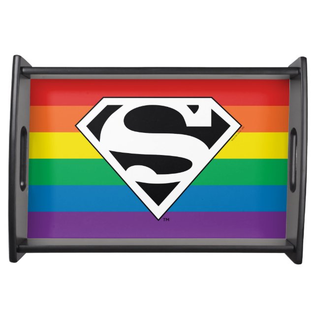 Superman Rainbow Logo Serving Tray (Front)