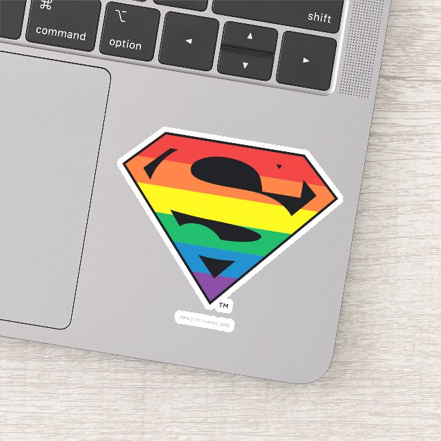 Superman Rainbow Logo Sticker (Detail)