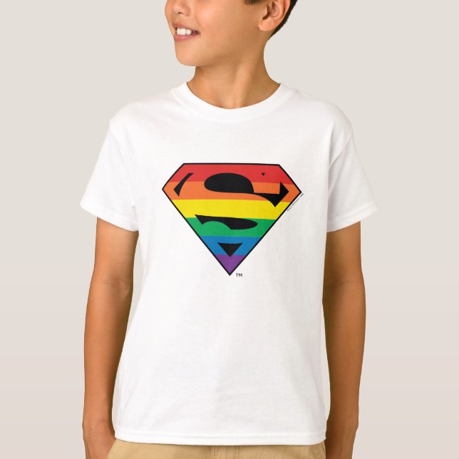 Superman Rainbow Logo T-Shirt (Front)