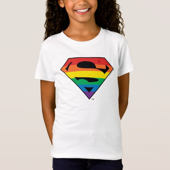 Superman Rainbow Logo T-Shirt (Front)