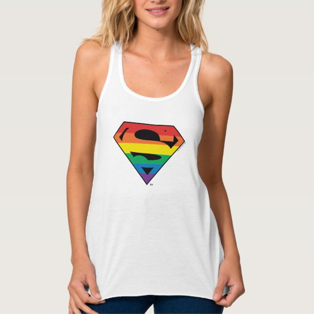 Superman Rainbow Logo Tank Top (Front)