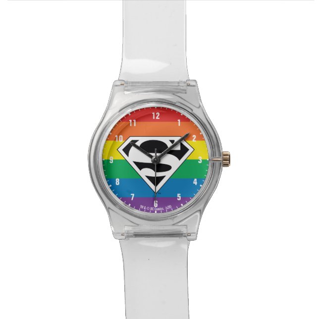 Superman Rainbow Logo Watch (Close Up)