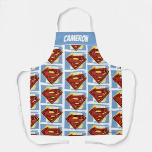 Superman Red and Blue Pattern Apron