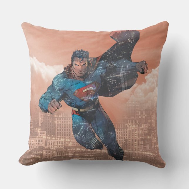 Superman - Red Throw Pillow (Front)