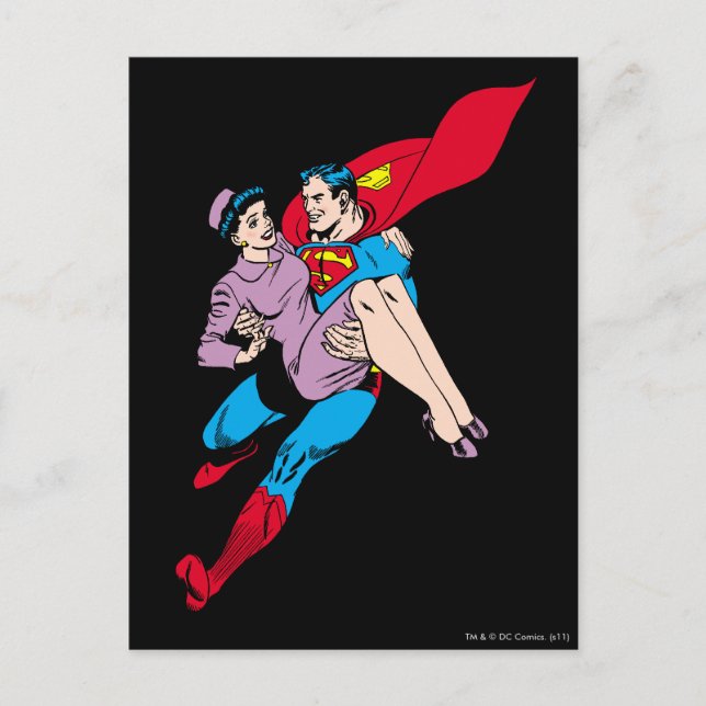 Superman rescues Louis Postcard (Front)
