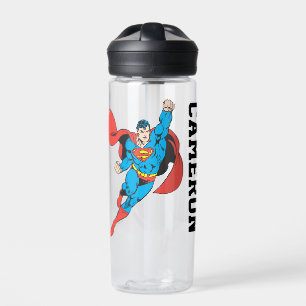 Superman Right Fist Raised Add Your Name Water Bottle