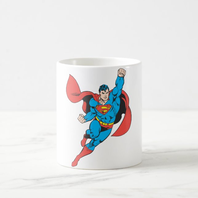 Superman Right Fist Raised Coffee Mug (Center)