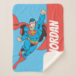 Superman Right Fist Raised Sherpa Blanket