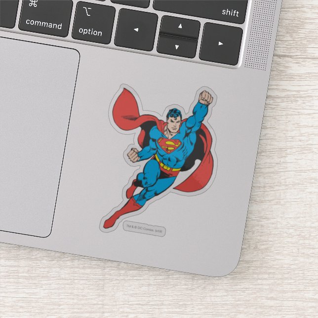 Superman Right Fist Raised Sticker (Detail)