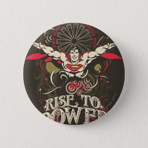 Superman _ Rise To Power Poster Pinback Button