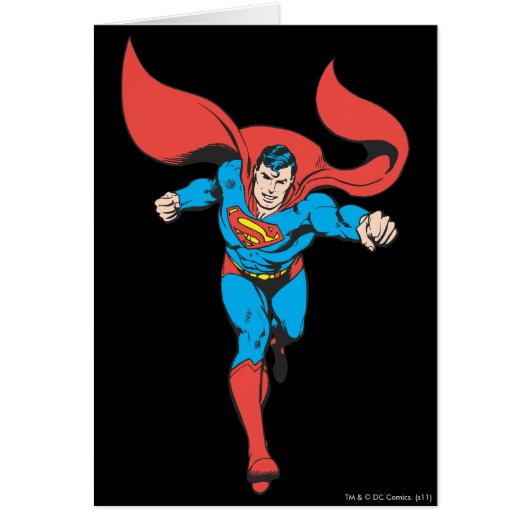 Superman Runs Forward 2 Cards (Front)