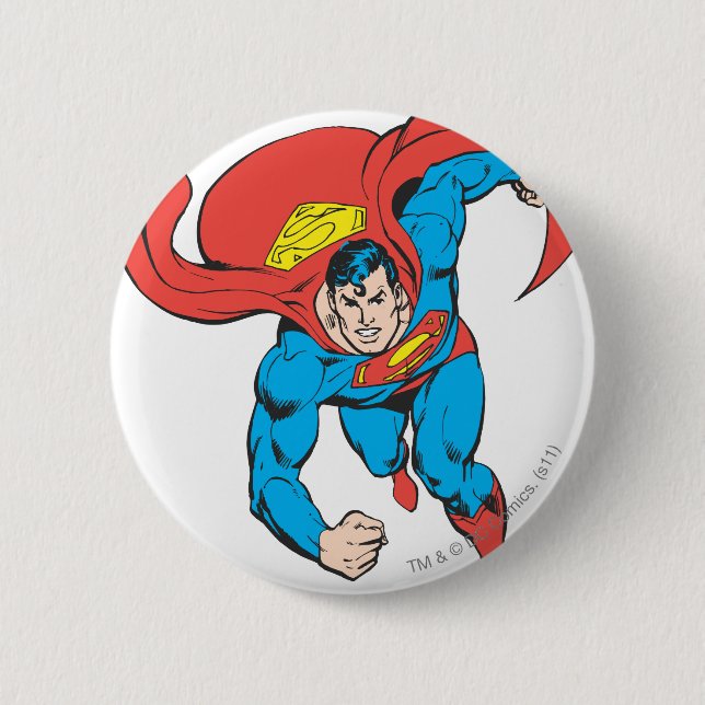 Superman Runs Forward Button (Front)