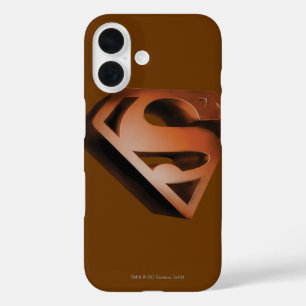 Superman S-Shield   3D Grainy Logo iPhone 16 Case