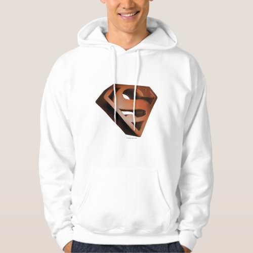 Superman S_Shield  3D Grainy Logo Hoodie