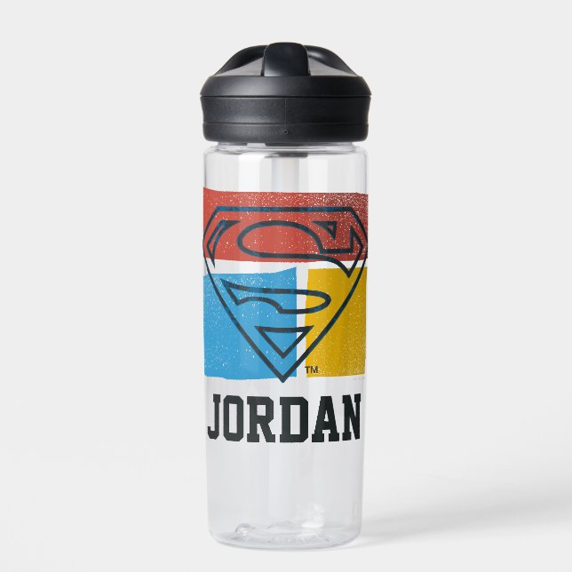 Superman S-Shield | Add Your Name Water Bottle (Front)