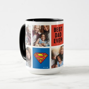 Superman S-shield | Best Dad Photo Collage Mug by superman at Zazzle
