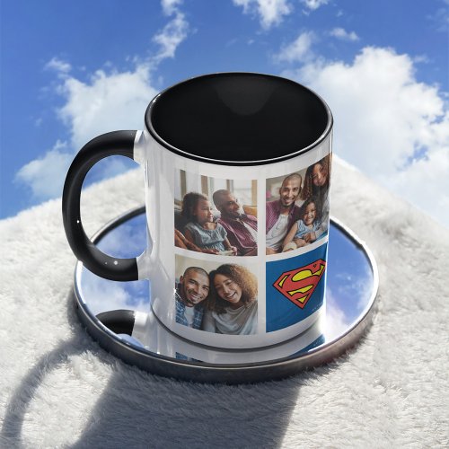 Superman S_Shield Best Dad Photo Collage Mug