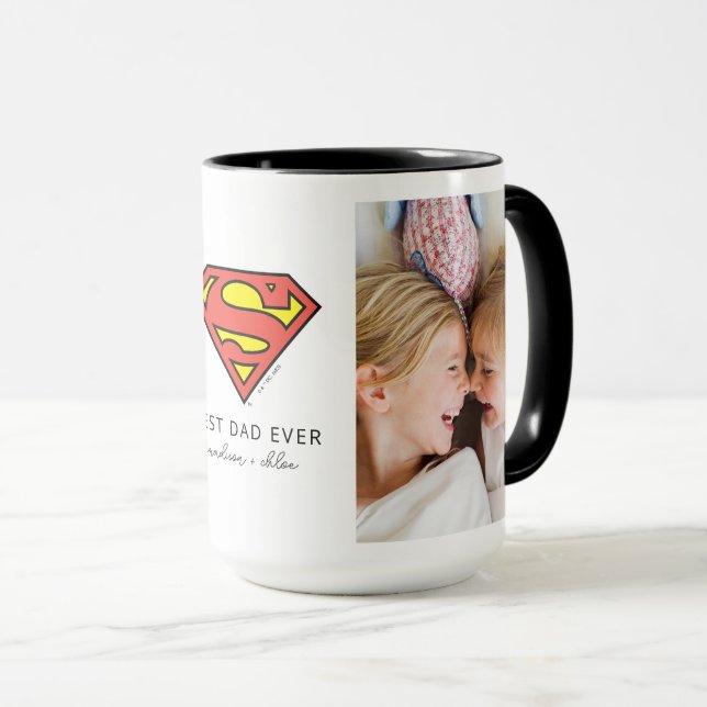 Superman S-Shield | Best Dad Photo Mug (Front Right)