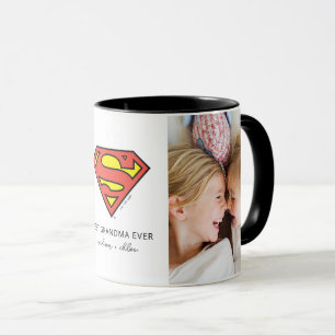 Superman S-Shield Best Grandma Photo Mug