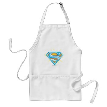 Superman S-shield | Blue And Orange Logo Adult Apron by superman at Zazzle