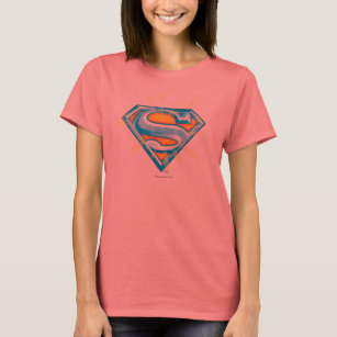 Superman S-Shield   Blue and Orange Logo T-Shirt