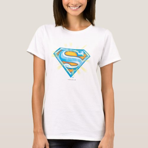 Superman S_Shield  Blue and Orange Logo T_Shirt