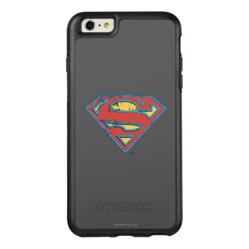 Superman S_Shield  Blue Outline Grunge Logo OtterBox iPhone 66s Plus Case