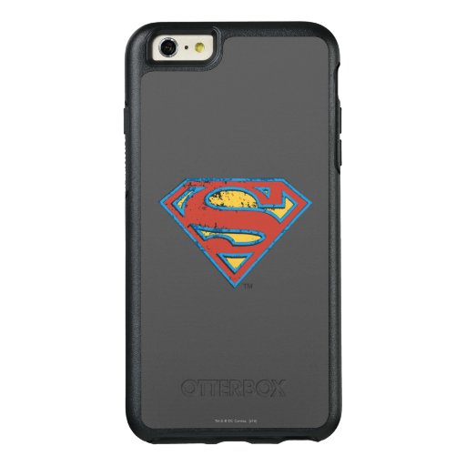 Superman S-Shield | Blue Outline Grunge Logo OtterBox iPhone 6/6s Plus Case