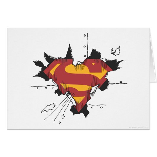 Superman S-Shield | Broken Metal Logo Cards (Front Horizontal)