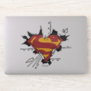Superman S-Shield   Broken Metal Logo Sticker