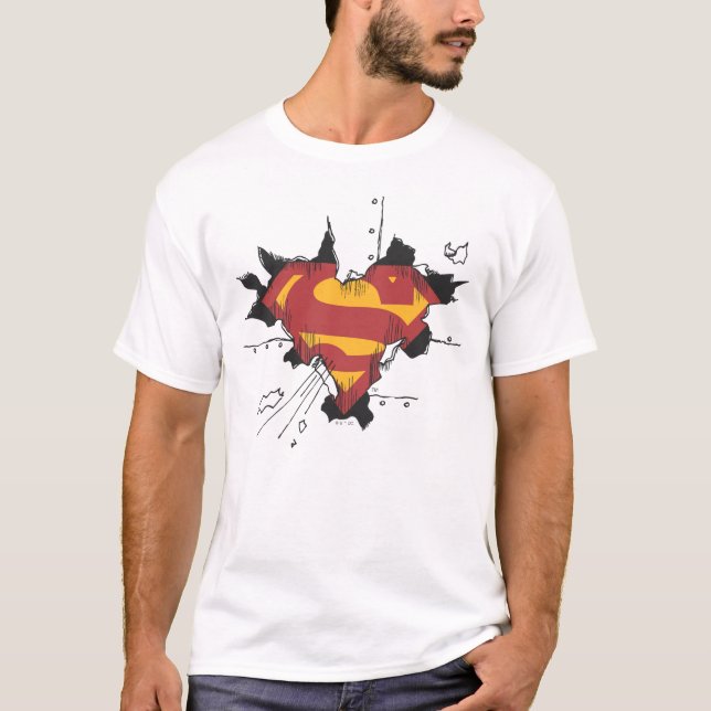 Superman S-Shield | Broken Metal Logo T-Shirt (Front)
