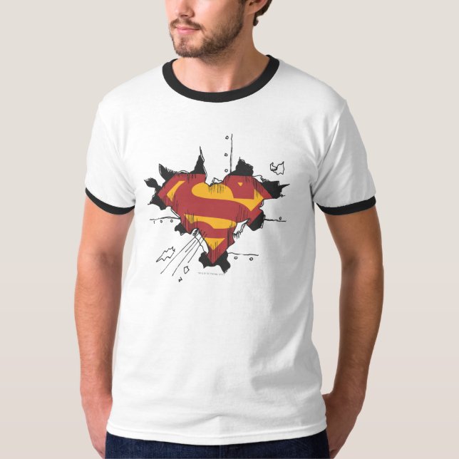 Superman S-Shield | Broken Metal Logo T-Shirt (Front)