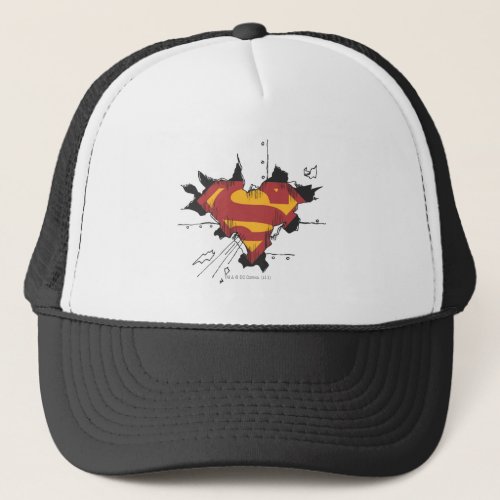 Superman S_Shield  Broken Metal Logo Trucker Hat