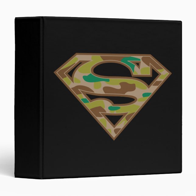 Superman S-Shield | Camouflage Logo 3 Ring Binder (Front/Spine)