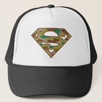 Superman S-shield | Camouflage Logo Trucker Hat by superman at Zazzle