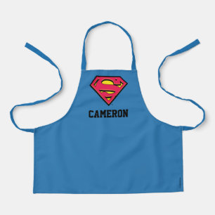 Superman S-Shield Classic Logo 2 Add Your Name Apron