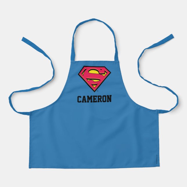 Superman S-Shield | Classic Logo 2 | Add Your Name Apron (Front)