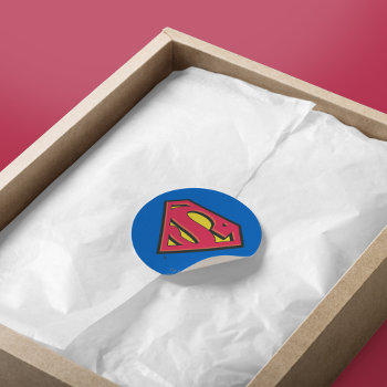 Superman S-shield | Classic Logo Classic Round Sticker by superman at Zazzle