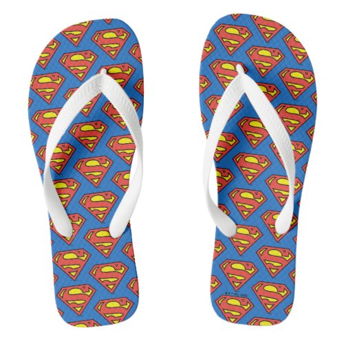 Superman S_Shield  Classic Logo Flip Flops