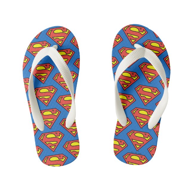 Superman S-Shield | Classic Logo Kid's Flip Flops (Footbed)