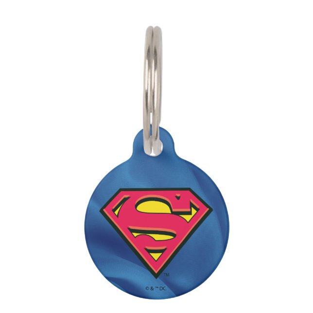 Superman S-Shield | Classic Logo Pet Name Tag (Front)