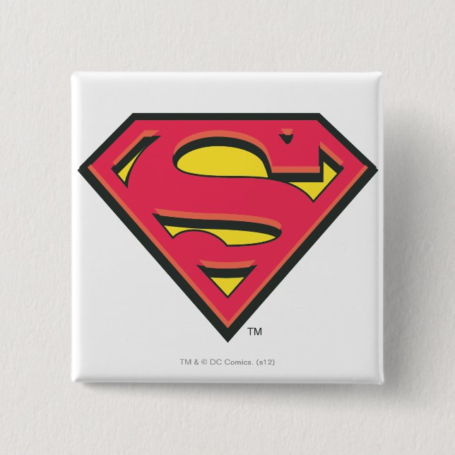 Superman S-Shield | Classic Logo Pinback Button (Front)