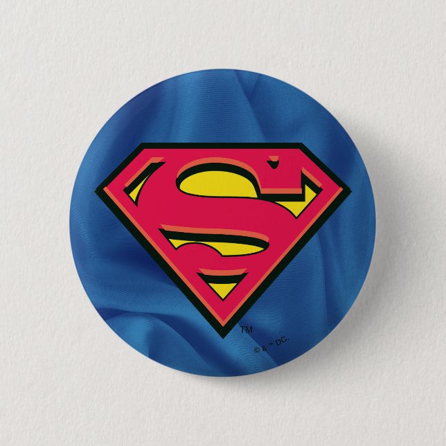 Superman S-Shield | Classic Logo Pinback Button (Front)